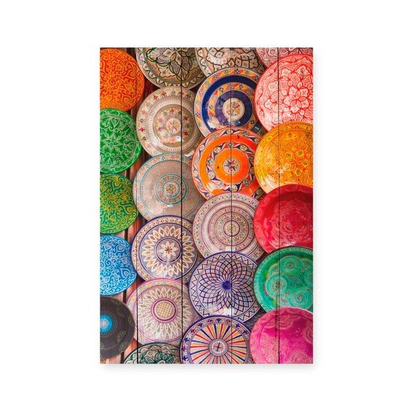 Drevená nástenná dekoratívna ceduľa Surdic Tabla Keramic, 40 × 60 cm