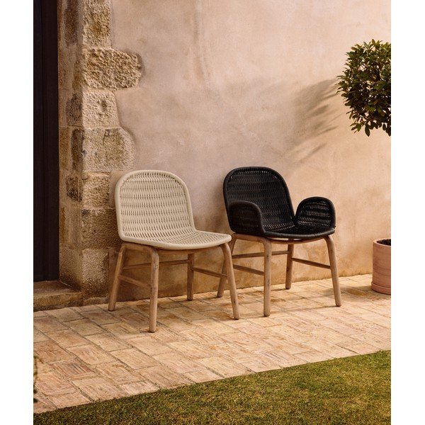 Tmavosivá záhradná stolička Alipa – Kave Home-image-3