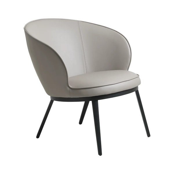 Sivobéžové kreslo z imitácie kože Gain – Unique Furniture