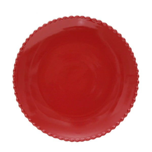 Rubínovočervený kameninový tanier Costa Nova Pearl, ⌀ 28 cm