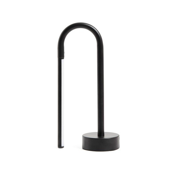 Čierna kovová LED stolová lampa (výška  30 cm) Bow – Kave Home