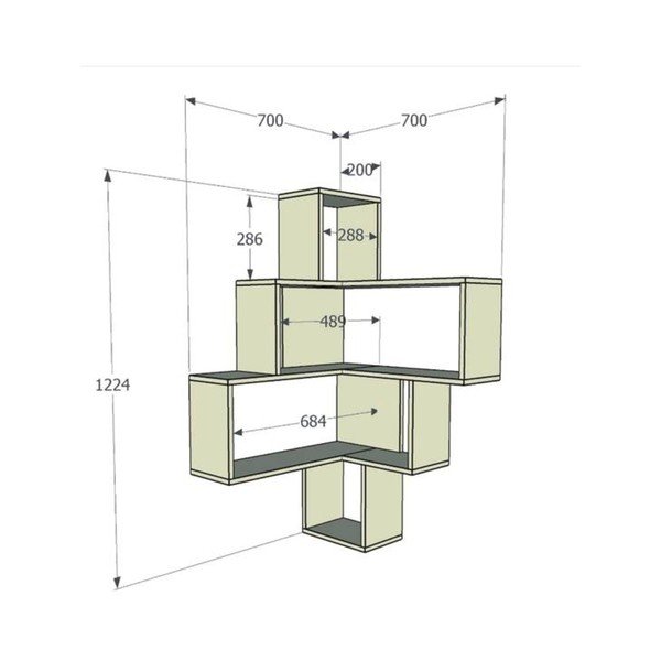 Nástenná rohová polica Alison-image-1