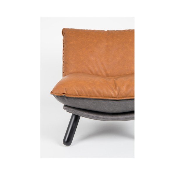 Hnedé kreslo Zuiver Lazy-image-3