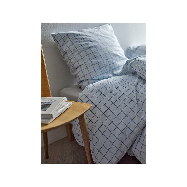 Svetlomodré obliečky na jednolôžko z bavlny Renforcé 140x200 cm Vista – Södahl-image-1