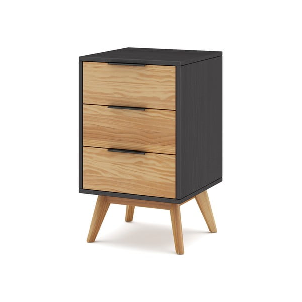 Nočný stolík z borovicového dreva v prírodnej farbe Lavis - Marckeric-image-3