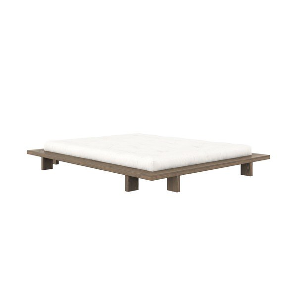 Hnedá dvojlôžková posteľ z borovicového dreva s roštom 180x200 cm Japan – Karup Design-image-3