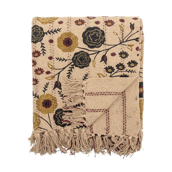 Hnedá deka z recyklovanej bavlny 130x160 cm Eydis – Bloomingville-image-4