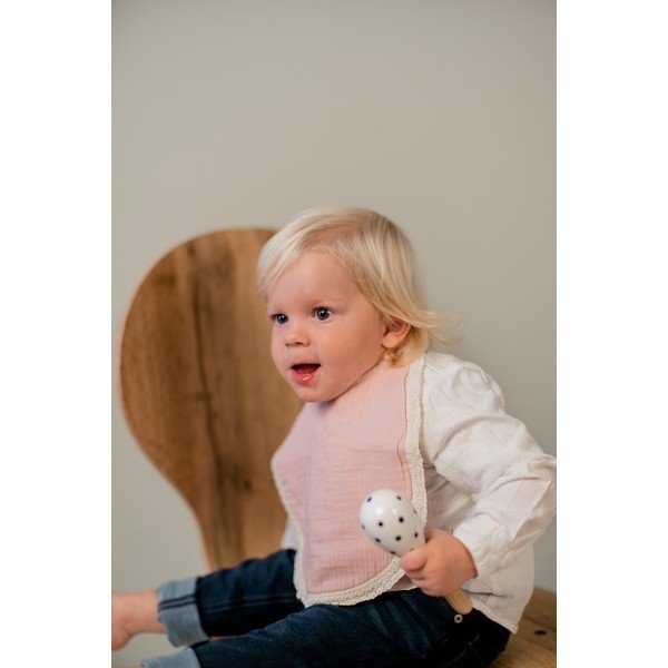 Ružový mušelínový podbradník Kindsgut Paris-image-1