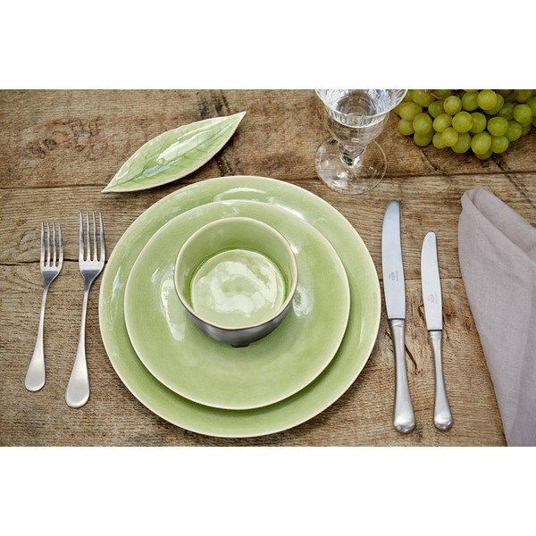 Svetlozeleno-čierna kameninová miska na nožičkách Costa Nova Riviera, ⌀ 14 cm-image-3