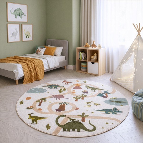 Prateľný detský koberec ø120 cm Coco 1131 – Ayyildiz Carpets-image-1