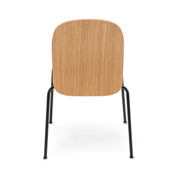 Stohovateľné jedálenské stoličky v súprave 2 ks v dekore duba v prírodnej farbe Book – Gazzda-image-4