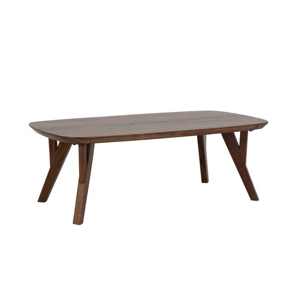 Konferenčný stolík z masívu akácie v tmavo prírodnej farbe 65x120 cm Quenza – Light & Living