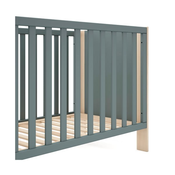 Postieľka 60x120 cm v prírodnej farbe/sivozelená Esteban – Marckeric-image-4