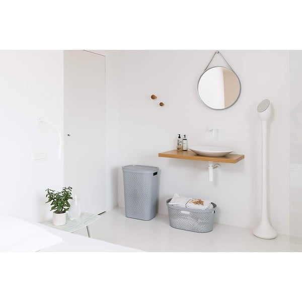 Sivý kôš na bielizeň Curver Infinity, 60 l-image-2