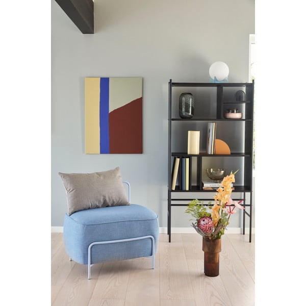 Čierna knižnica z jaseňového dreva Hübsch Divide, 79 x 160 cm-image-3