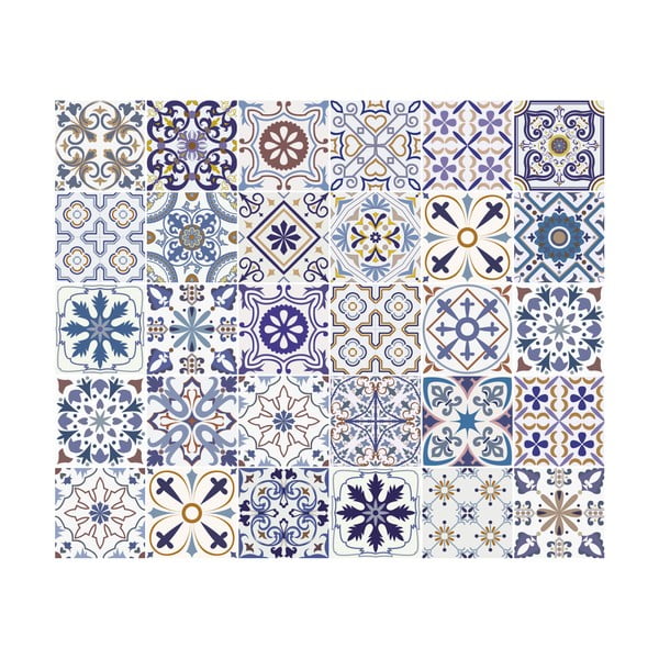 Sada 30 dekoratívnych samolepiek na stenu Ambiance Riviera, 15 × 15 cm-image-2