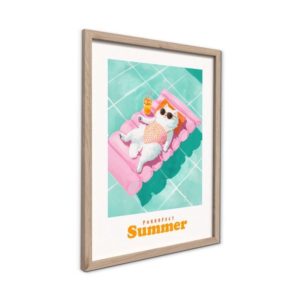 Tlačený obraz s rámom 30x40 cm Purrrfect – Styler-image-4
