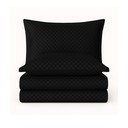 Čierne obliečky na jednolôžko z bavlny Renforcé 140x200 cm Checkered – Mila Home Luxury