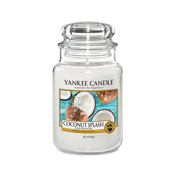 Vonná sviečka Yankee Candle Coconut Splash, doba horenia 110 h