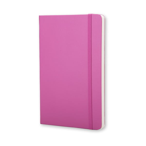 Zápisník Moleskine Hard 13x21 cm, ružový + čisté stránky