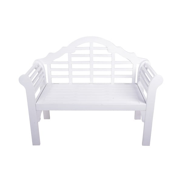 Biela drevená záhradná lavica Pattaya – Garden Pleasure-image-1