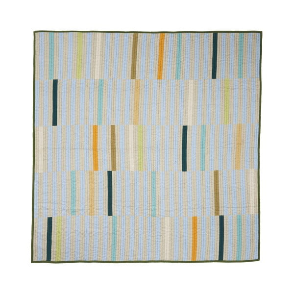 Zelený bavlnený prehoz na dvojlôžko 260x260 cm Twist - Hübsch