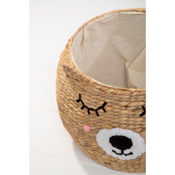 Detský kôš na hračky z vodného hyacintu v prírodnej farbe ø 49x40 cm Lidi Cat Face – Premier Housewares-image-3