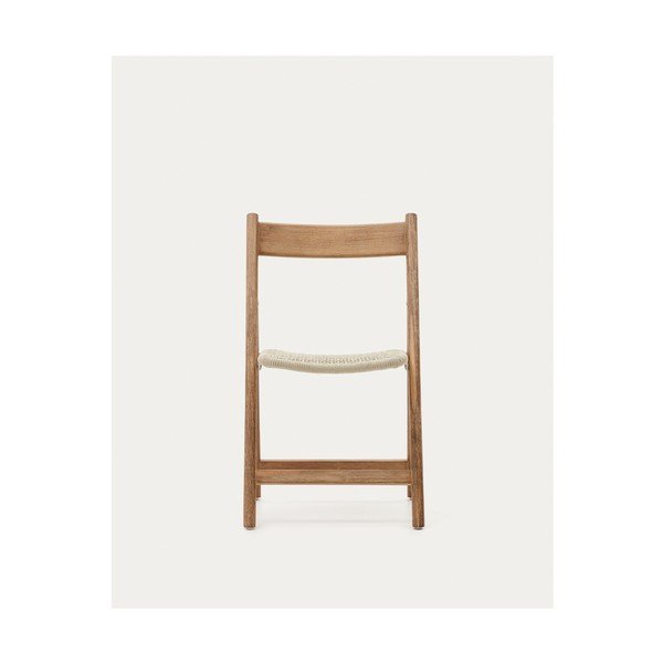 Drevená záhradná stolička v bielo-prírodnej farbe Dandara – Kave Home-image-3