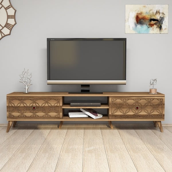 Televízny stolík Class Walnut, dĺžka 180 cm-image-4