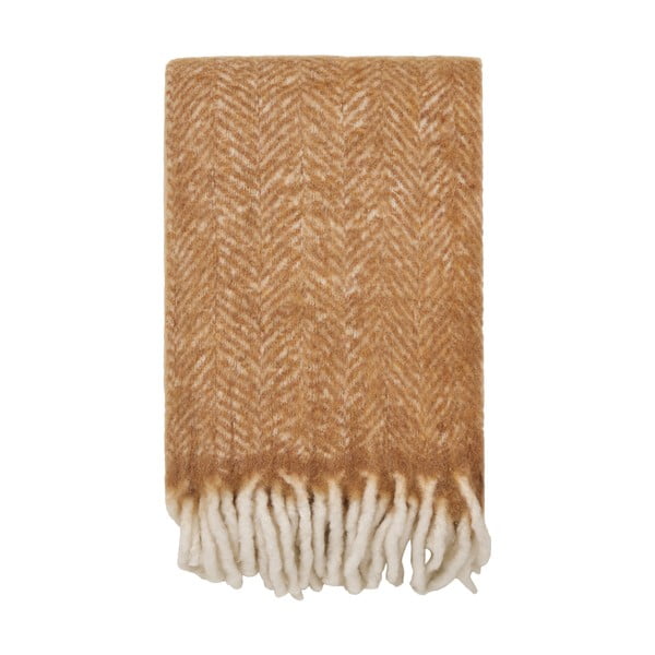Svetlohnedá deka s prímesou vlny 130x170 cm Carmel – House Nordic