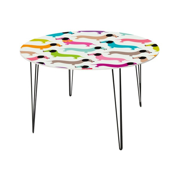 Jedálenský stôl Daschshunds In Colours, 120 cm