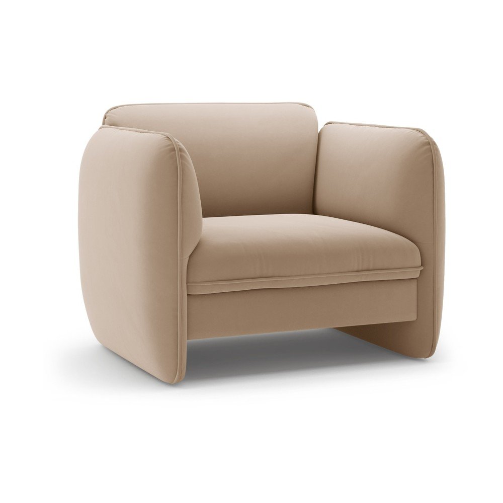 Hnedé zamatové kreslo Georgia – Micadoni