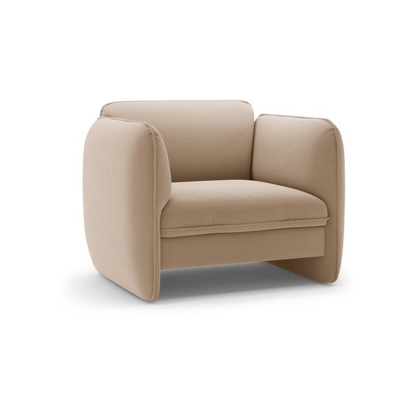 Hnedé zamatové kreslo Georgia – Micadoni 