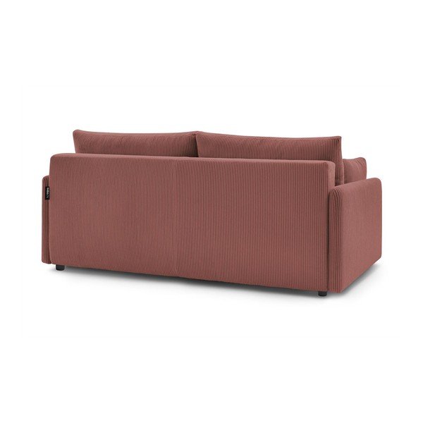 Ružová menčestrová rozkladacia pohovka 211 cm Marcel – Bobochic Paris-image-4