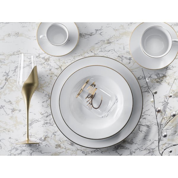 Biele porcelánové šálky v súprave 6 ks 100 ml Gold Chic – Villa Altachiara-image-1