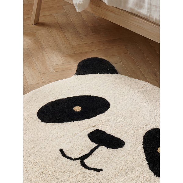 Čierny/krémovobiely prateľný/ručne tkaný bavlnený detský koberec 103x120 cm Snuggle Patsy – Hanse Home-image-3