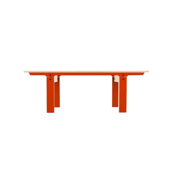 Oranžová lavica na sedenie rform Slim 04, dĺžka 133 cm