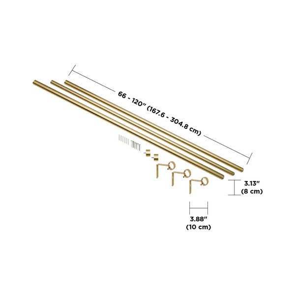 Oceľová roztiahnuteľná garniža 168 - 305 cm Cappa – Umbra-image-4