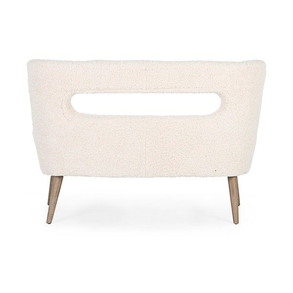 Krémovobiela pohovka z umelej kožušiny 115 cm Cortina – Bizzotto-image-4