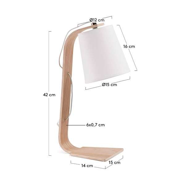 Biela stolová lampa Kave Home Percy-image-2