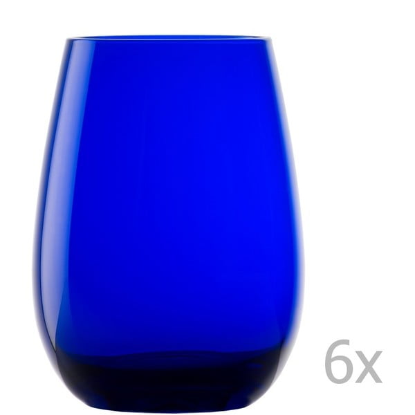 Sada 6 modrých pohárov Stölzle Lausitz Elements, 465 ml
