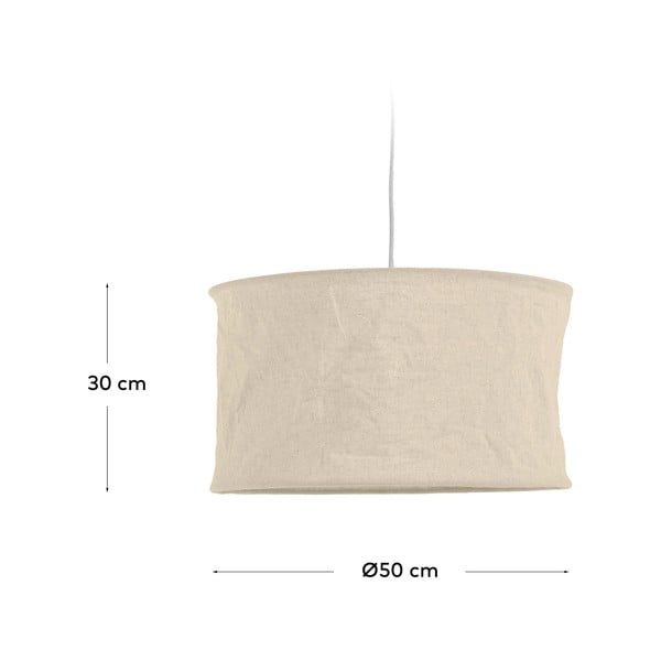 Béžové látkové tienidlo ø 50 cm Mariela - Kave Home-image-4