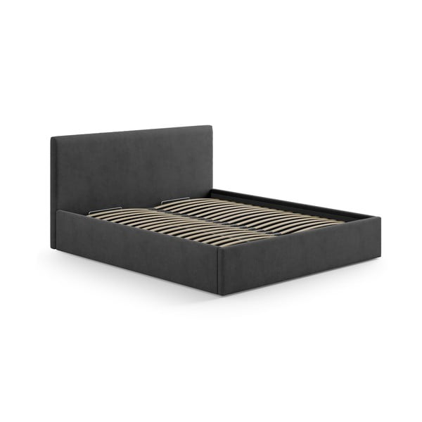 Antracitové čalúnené čelo postele 170,5x100 cm Remo – Micadoni -image-3