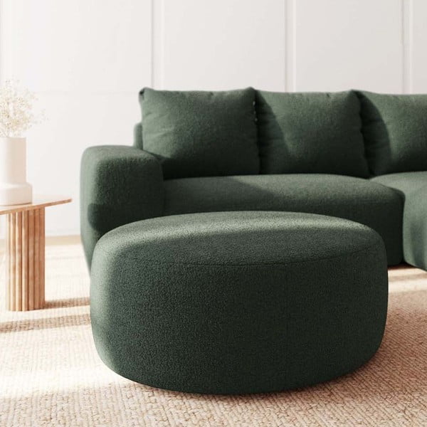 Zelená podnožka z textílie buklé Monce – Rodier-image-2