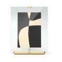 Sklenený stojací rámček v zlatej farbe 16x20 cm Flute – Umbra