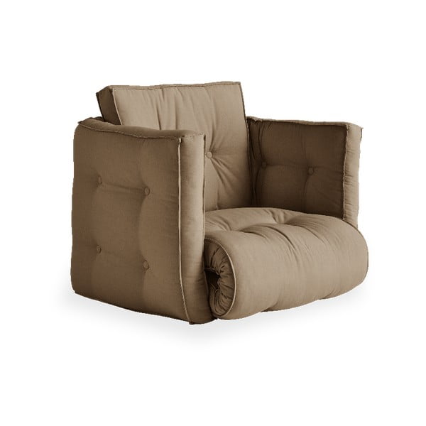 Rozkladacie kreslo s hnedým poťahom Karup Design Dice Mocca-image-1