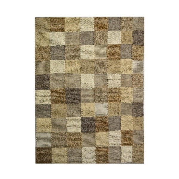 Béžový vlnený koberec s viskózou The Rug Republic Utopia, 230 x 160 cm
