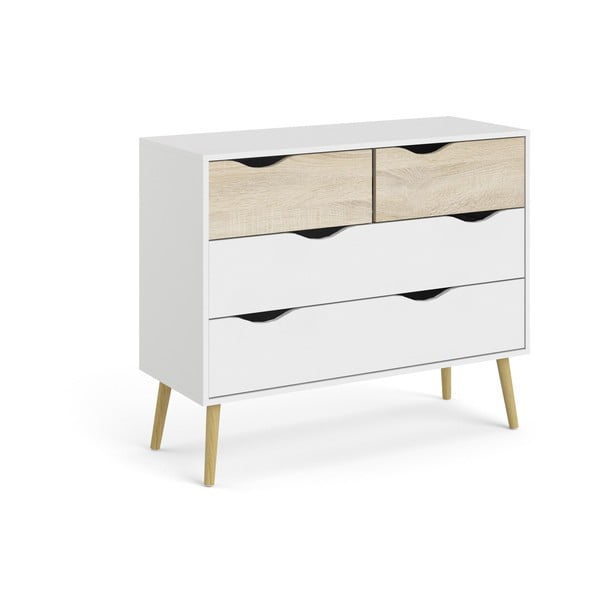 Biela komoda Tvilum Oslo, 99 x 82 cm-image-3