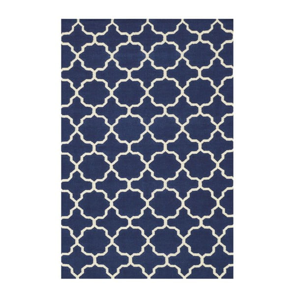Ručne tkaný koberec Maria Blue/White, 120x180 cm