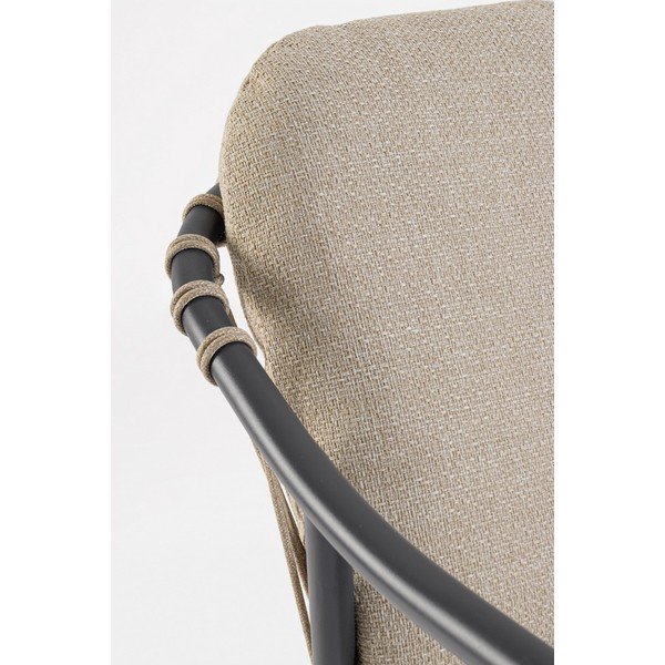 Svetlohnedá kovová záhradná stolička Edvige – Bizzotto-image-1